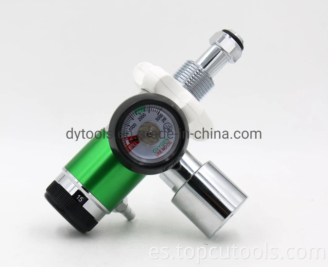 Regulador de presión de oxígeno de aluminio